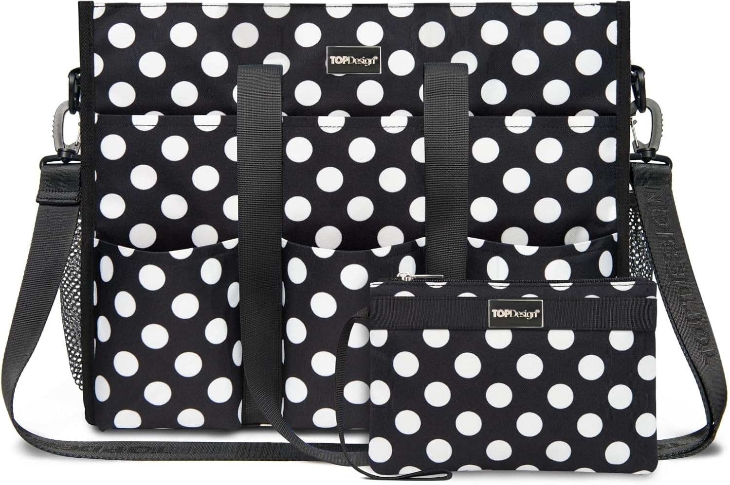 Utility Water Resistant Tote Bag with 22 Pockets for Women