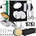 Photograph Lighting Kit with Backdrops - Studio Softbox Set for Photo