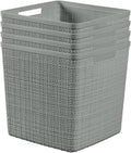 Curver Jute Large Cube Storage Baskets - Stylish Durable Organizers