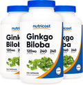 Nutricost Ginkgo Biloba 120mg 240 Capsules (3 Bottles) - Memory