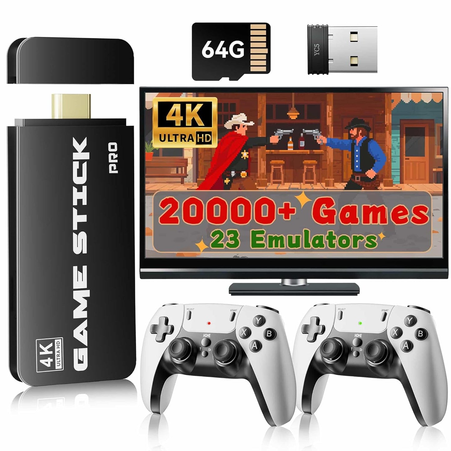 Retro Gaming Console Pro with 20000+ Games and 4K HDMI
