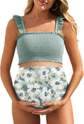 Maternity High Waist Bikini Two Piece - Flattering Support Summer