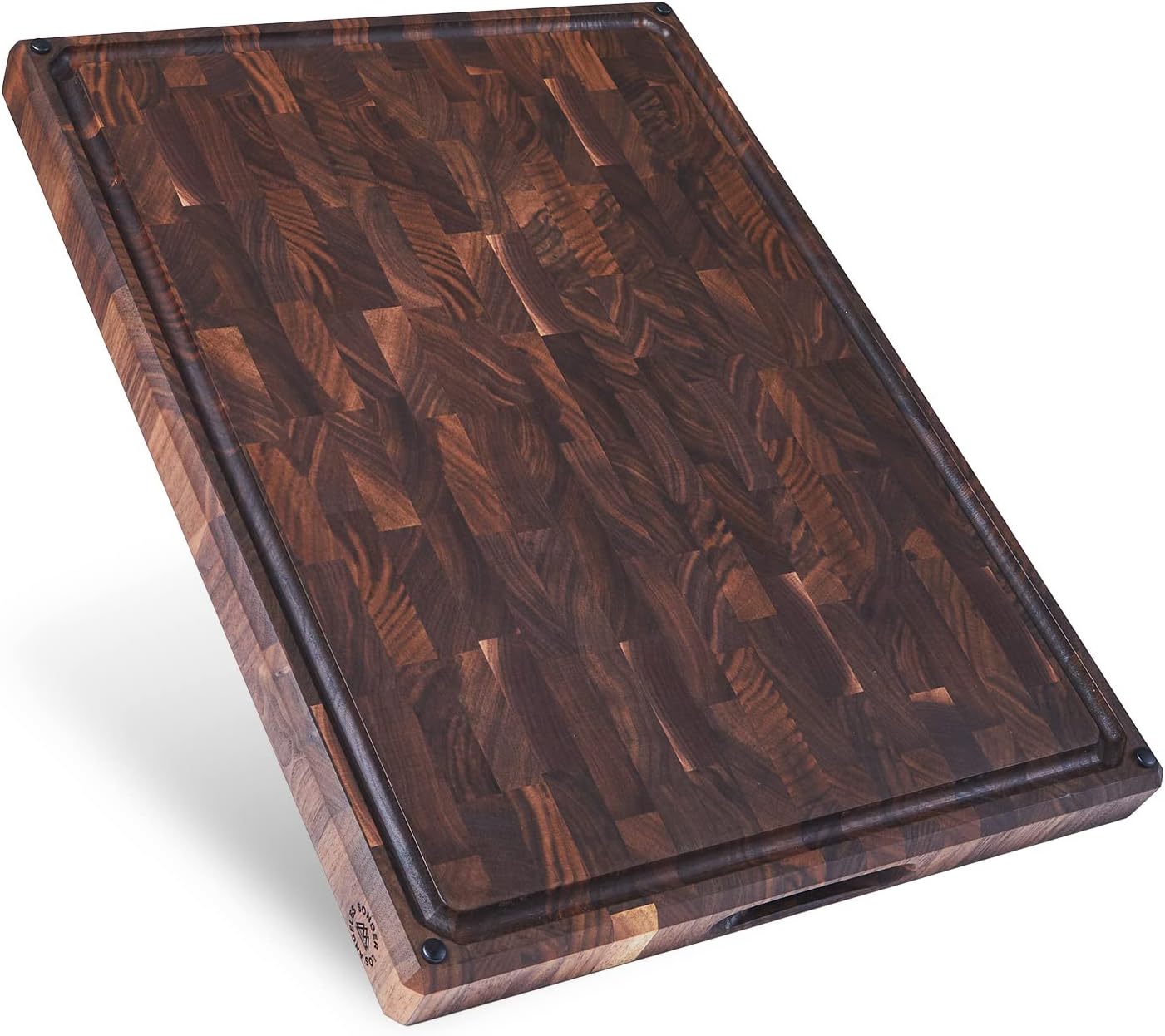 Large Thick End Grain Walnut Wood Cutting Board for Kitchen