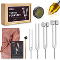 Tuning Forks for Healing Set 128Hz 136.1Hz 256Hz 384Hz - Balanced