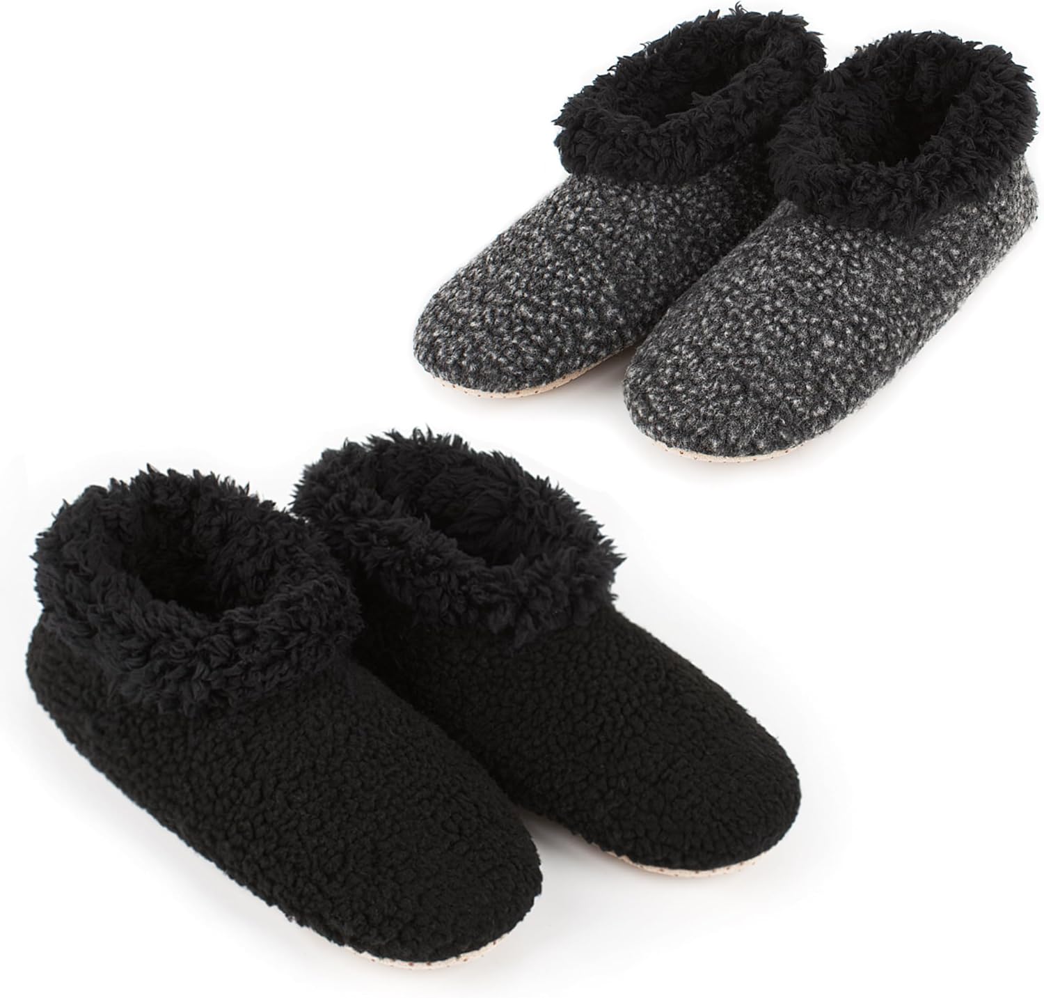 Cozy Men's Slipper Socks with Sherpa Lining for Winter Comfort