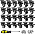 2 in Caster Wheels Set of 24 - Heavy Duty Locking PU Swivel Casters