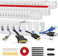 Cable Duct Management Raceway Kit 62.8in - Under Desk Wire Organizer