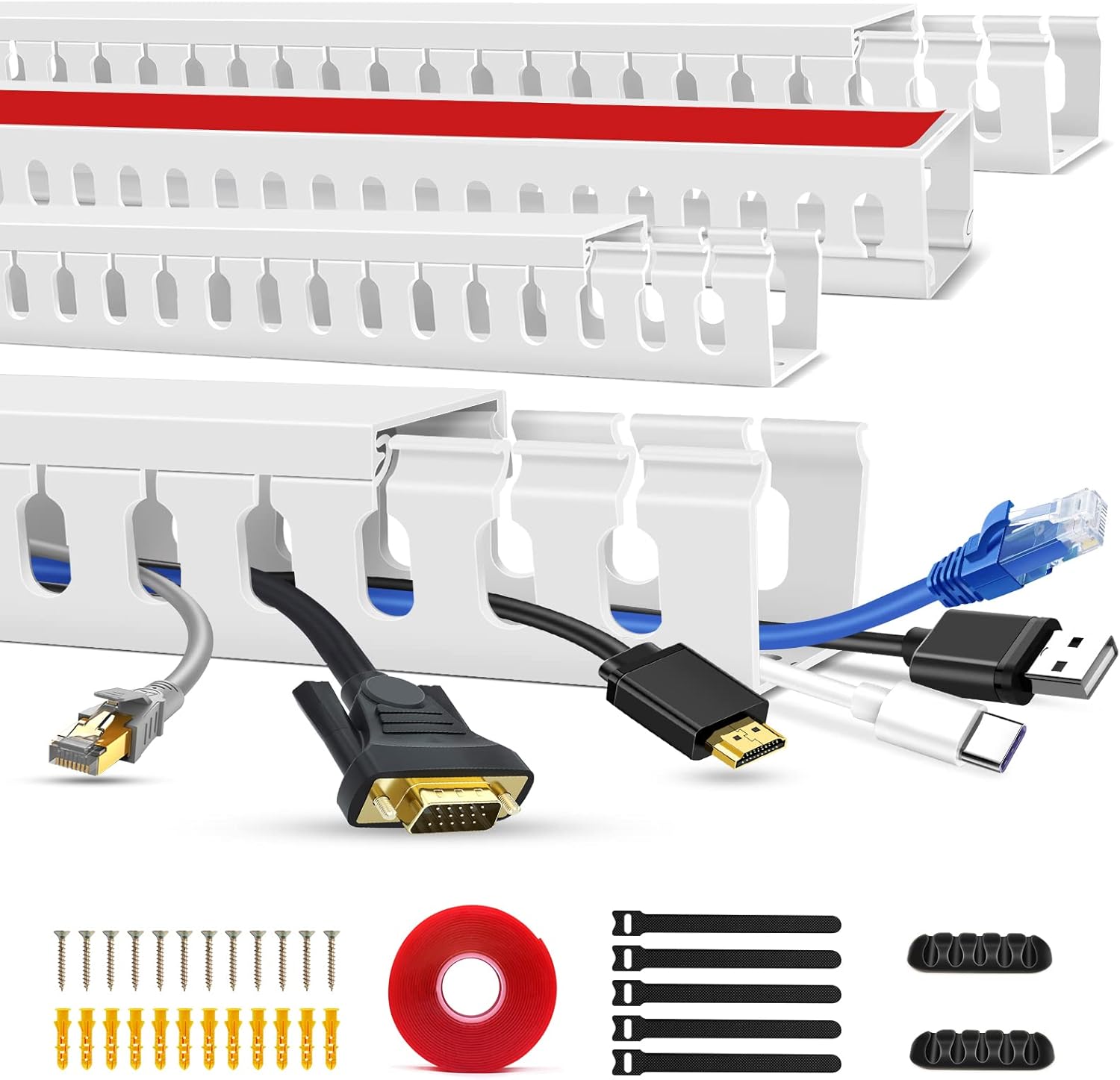 Server Rack Cable Management 4 Pack - Organize Cables with Ease!
