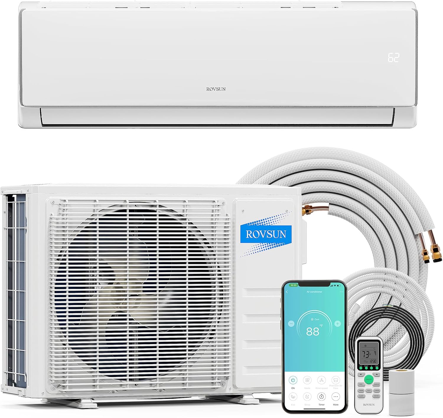 ROVSUN 17000 BTU Mini Split Air Conditioner & Heater for All Seasons