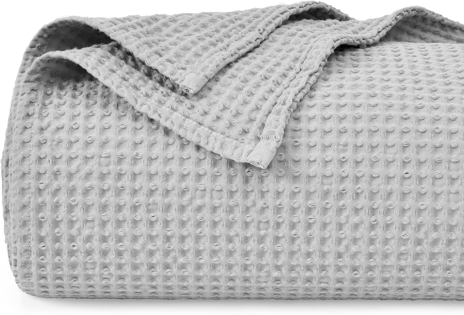 PHF 100% Cotton Waffle Weave Blanket for Cozy Winter Nights