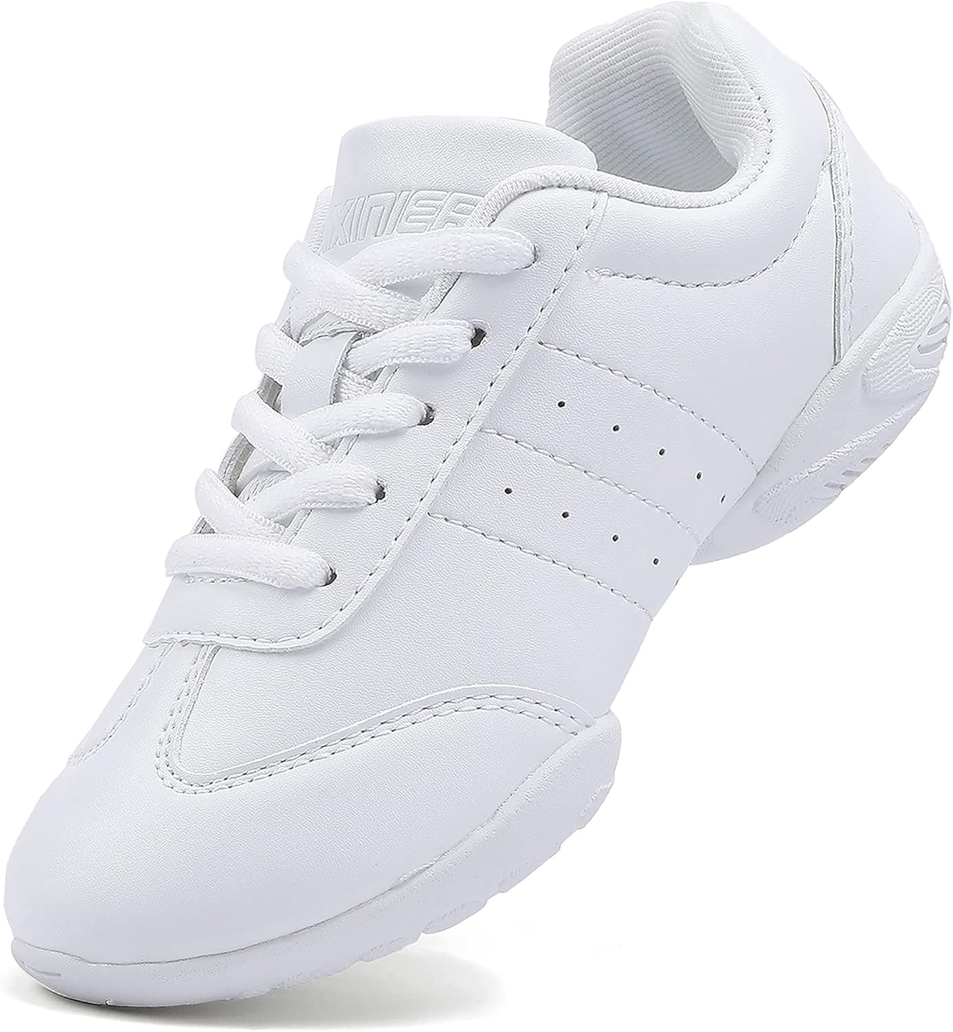BAXINIER Girls White Cheerleading Dance Shoes for Active Youth