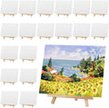 36 Pcs Mini Canvas and Easel Set for Painting - Starter Kit
