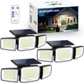 Solar Security Light Outdoor 3-Head Flood Light - Super Bright