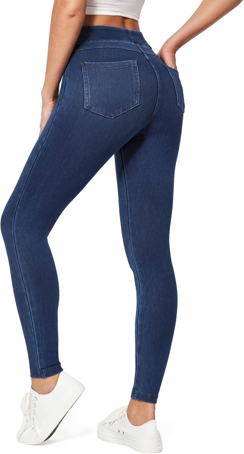 IUGA Stretchy Jeans for Women High Waist Tummy Control Leggings