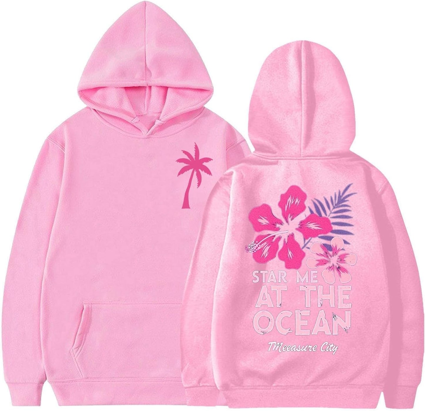 Cute Girls' Palm Puff Hoodie - Novelty Graphic Print