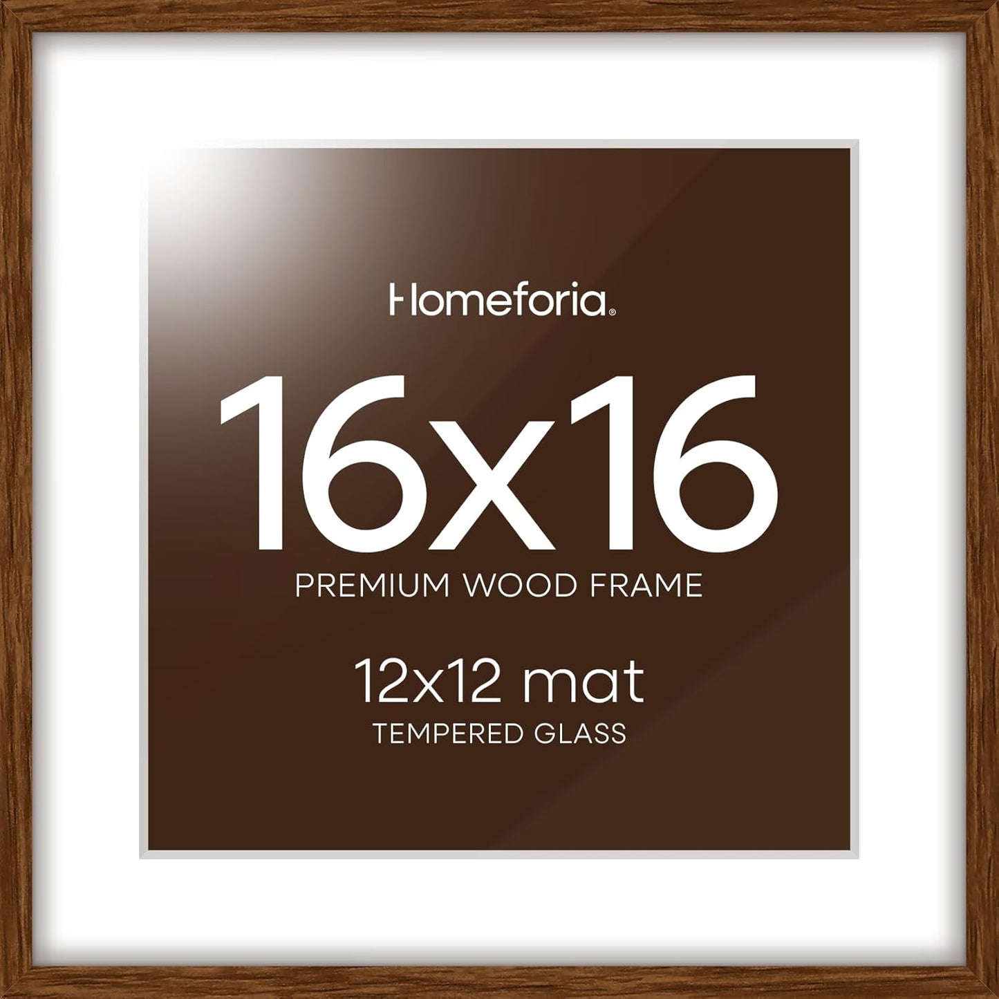 Elegant 16x16 Brown Picture Frame for Stunning Displays