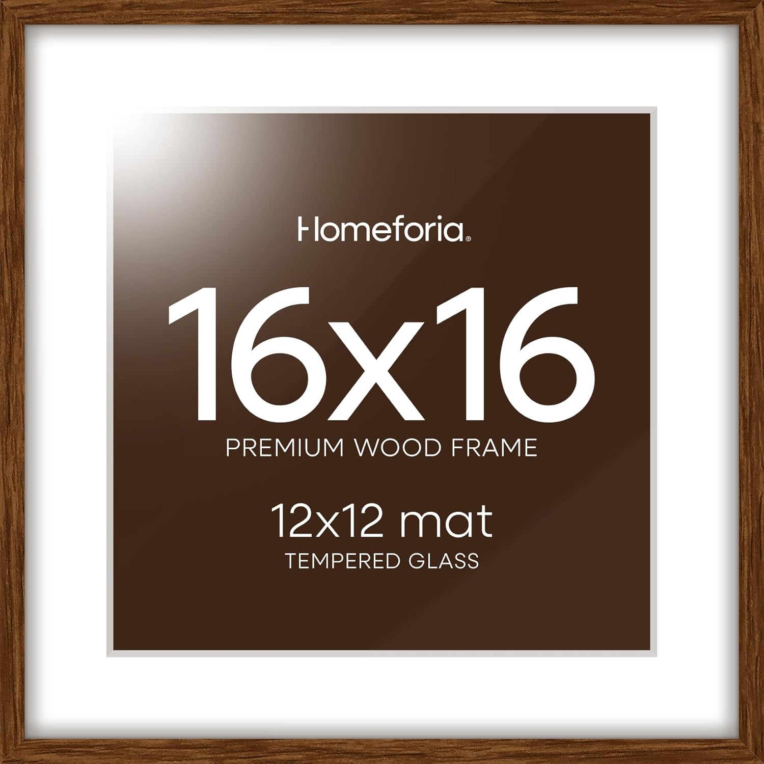 Elegant 16x16 Brown Picture Frame for Stunning Displays