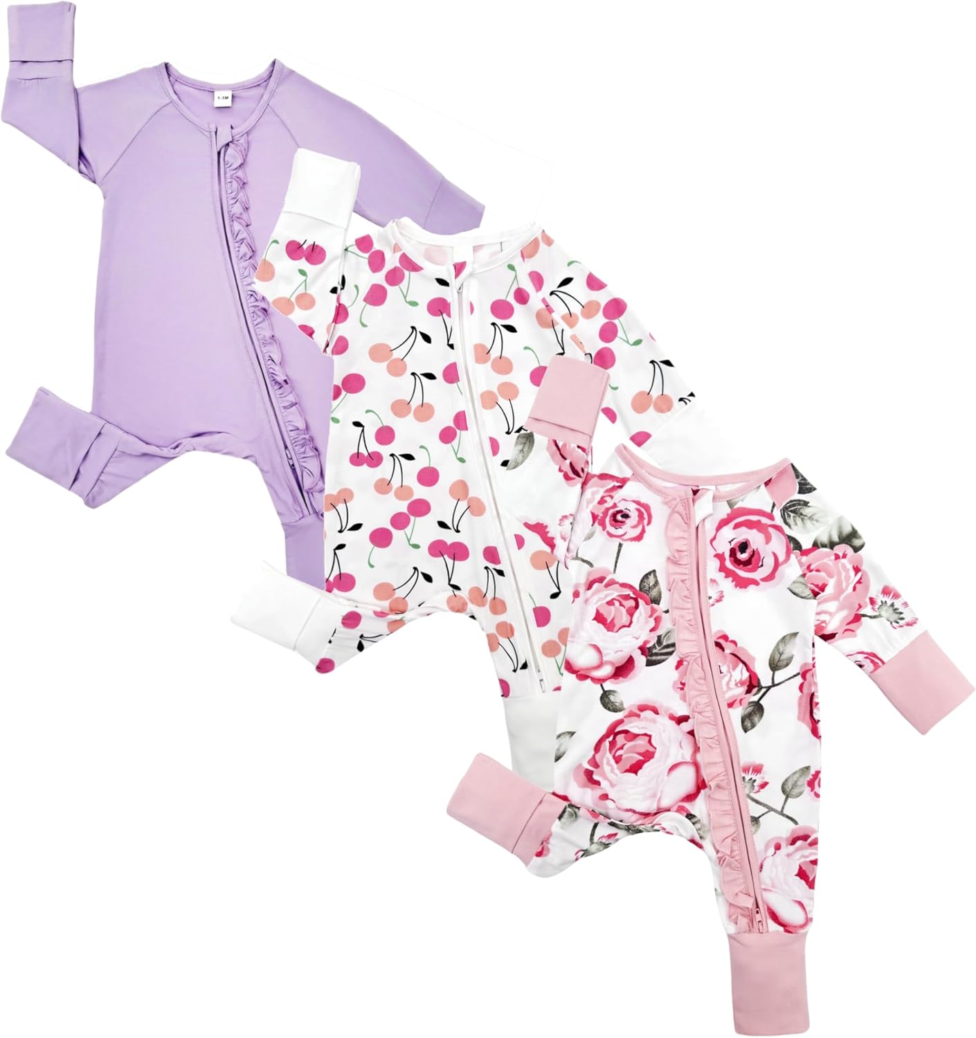 Bow Dream Baby Girl Clothing Footies for Newborns to 24 Months