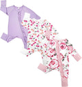 Bow Dream Baby Girl Bamboo Rayon Footie Romper - Super Soft