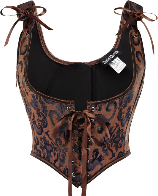 Scarlet Darkness Corset Tops for Women - Elegant Renaissance Style