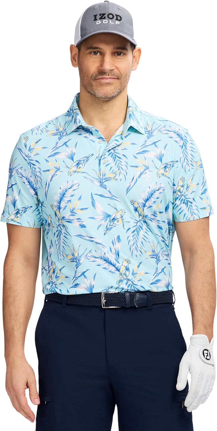 Izod Mens Swingflex Elite Short Sleeve Golf Polo for Comfort