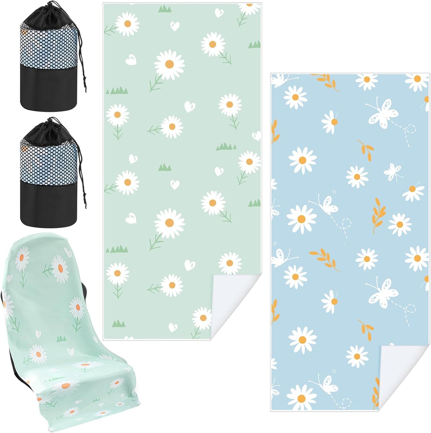 2 Pack Car Seat Towel Covers for Post Workout Sweat Protection