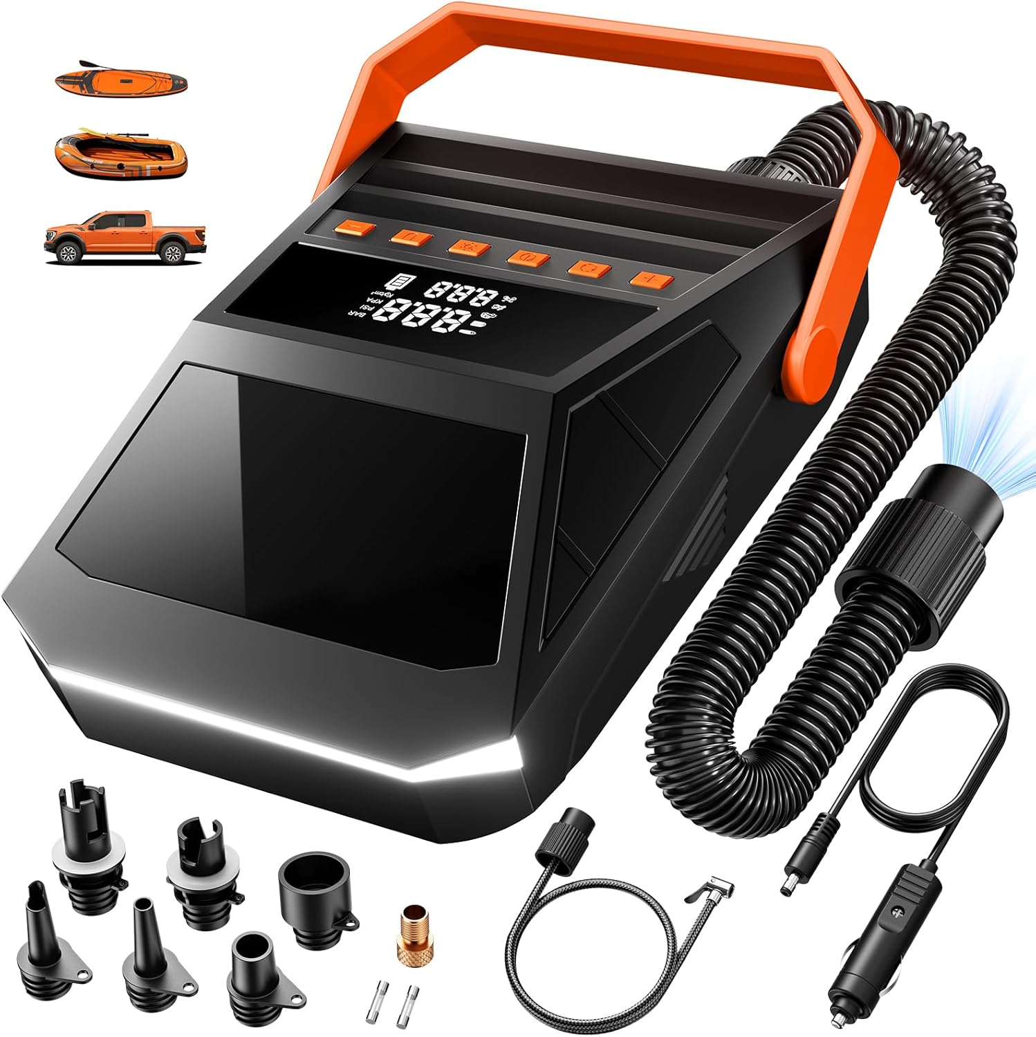 Electric Paddle Board Pump with Auto-off and High Pressure 50PSI