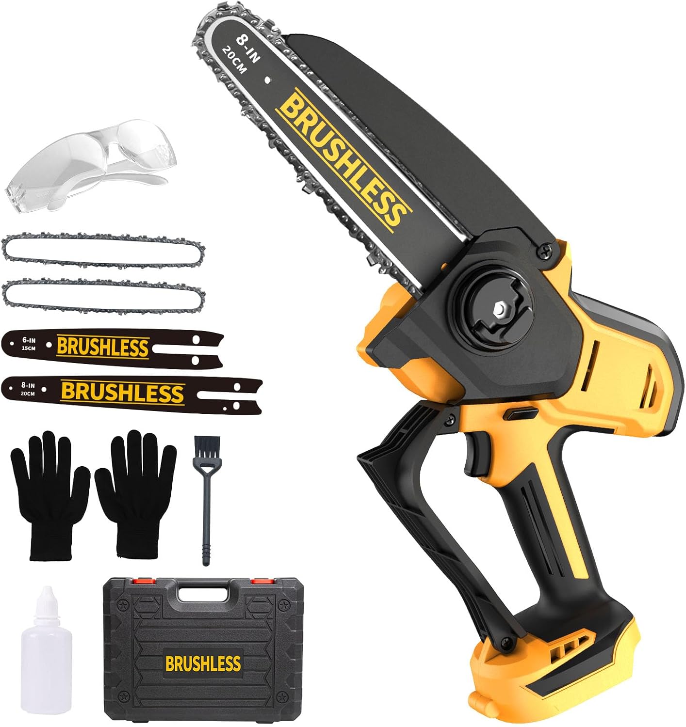 Mini Chainsaw for Dewalt 20V Battery MAX - 8 & 6 Inch Pruning