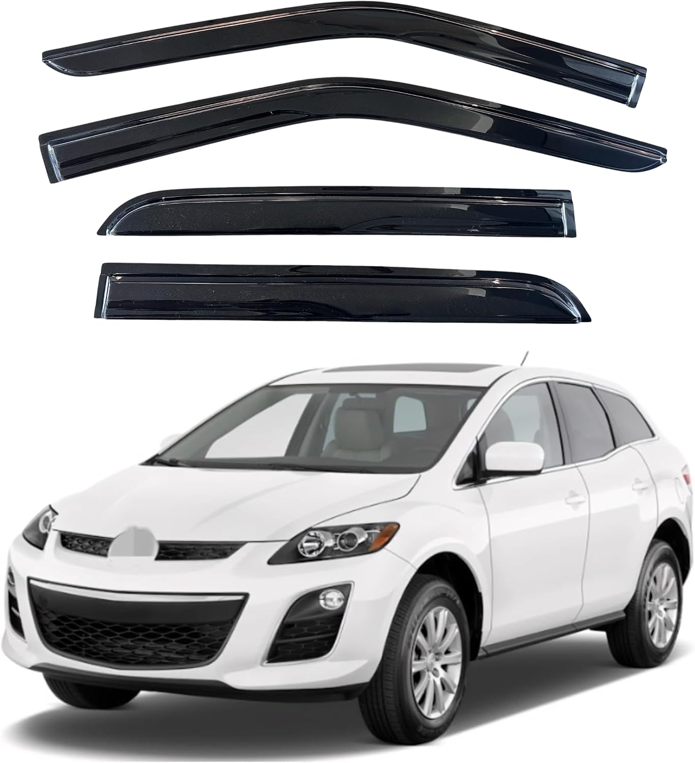 KPY Window Visor for Mazda CX-7 2008-2011 - Rain Guard Set