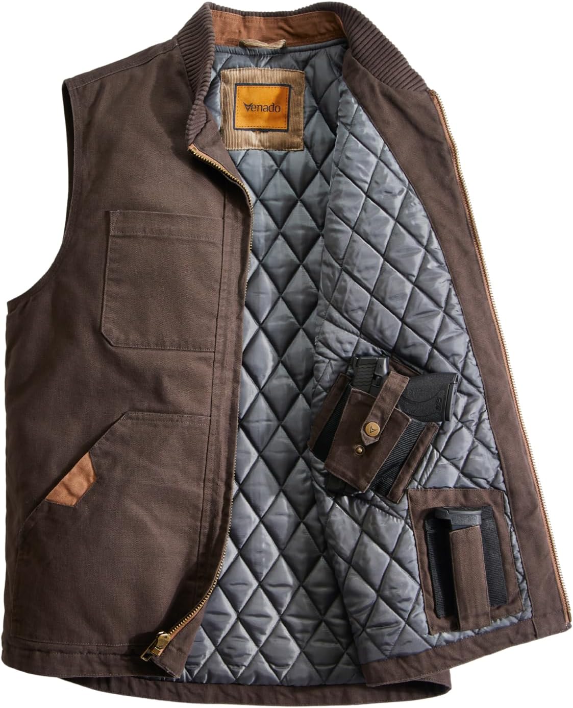 Venado Concealed Carry Vest for Men - Heavy Duty Canvas Quality