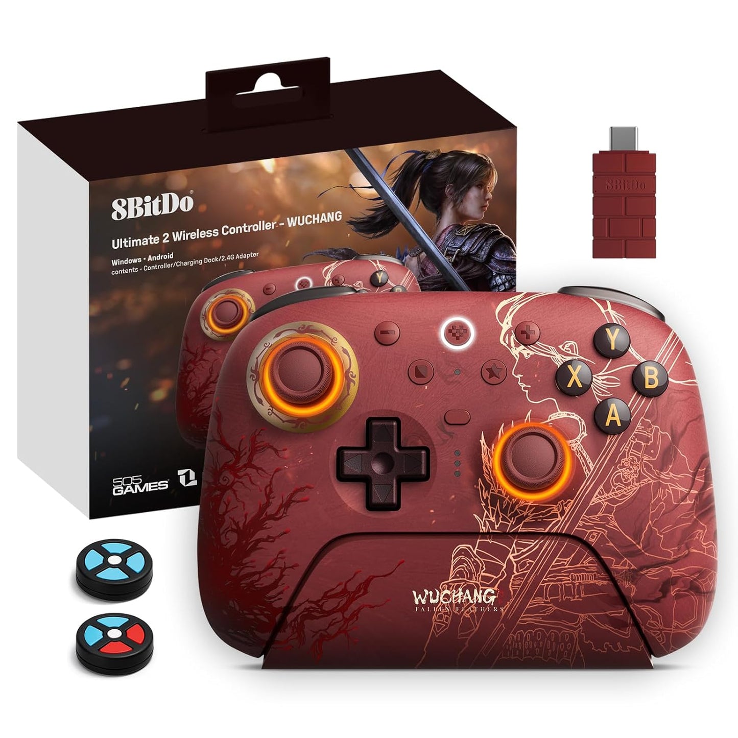 8Bitdo Ultimate 2 Wireless Controller with RGB Lights & Dock