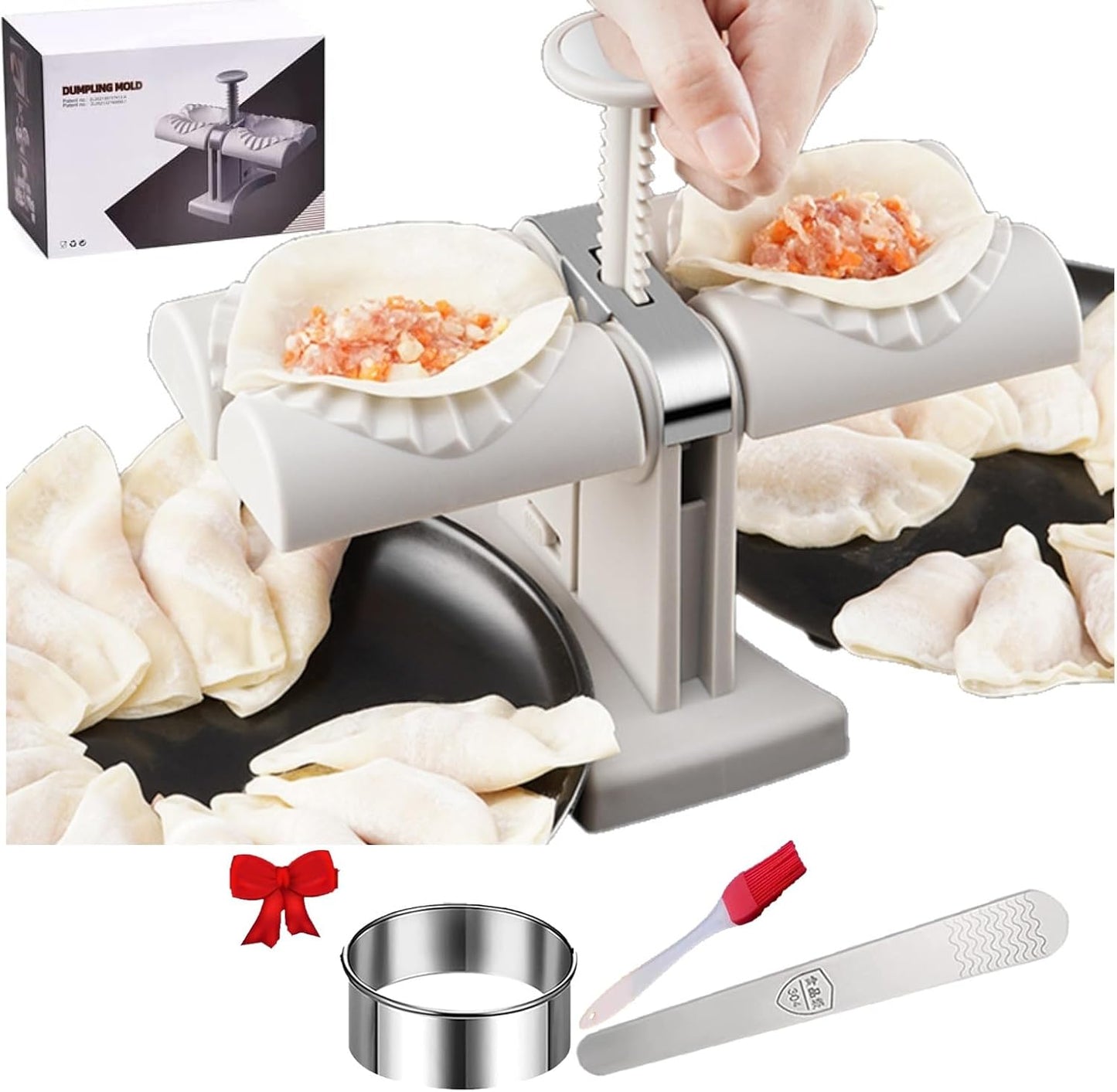 Aunnow Double Head Dumpling Maker - Effortless Dumpling & Empanada Making!