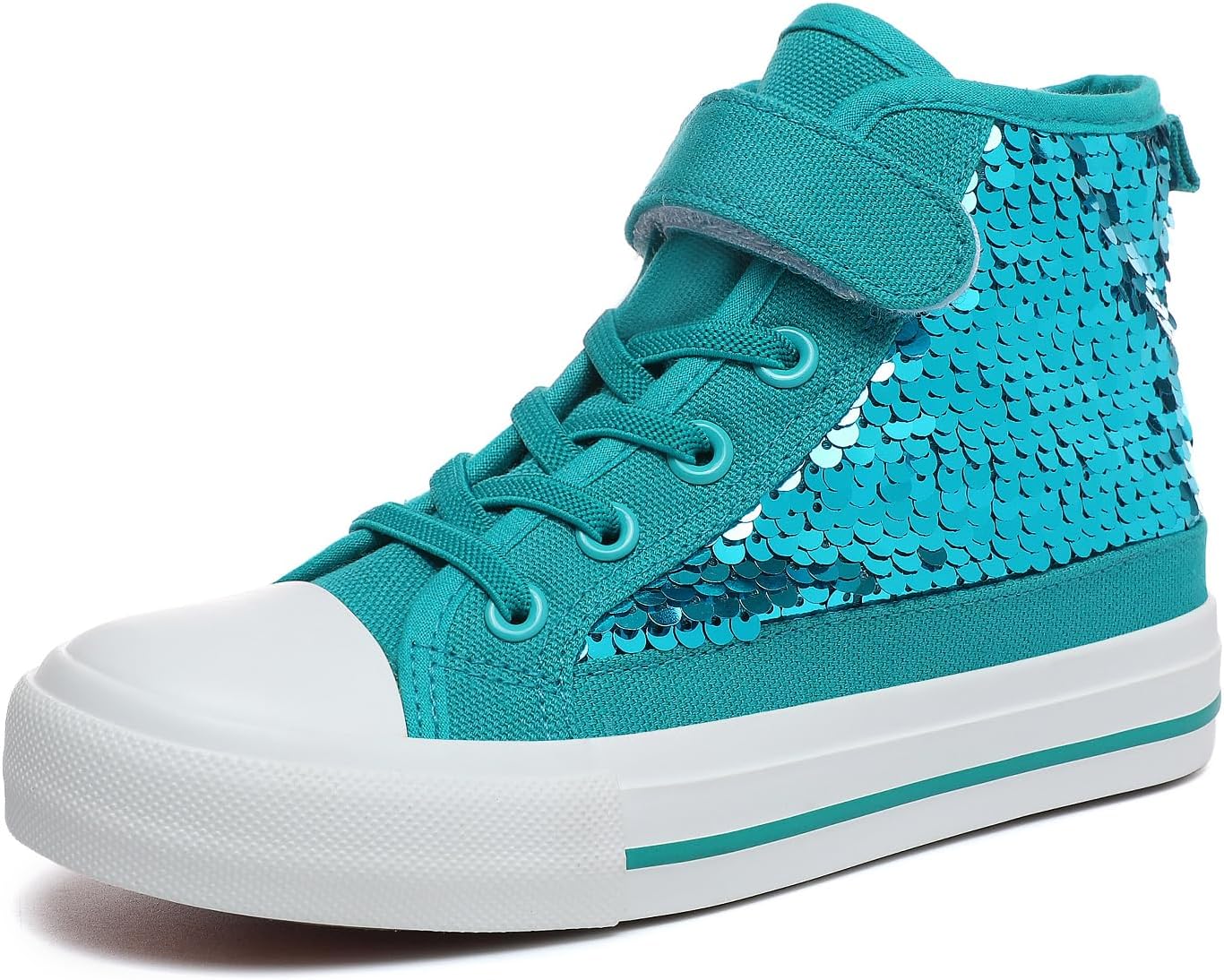 Zoroadke Kids Sparkle Sequins High Top Casual Shoes for Fun