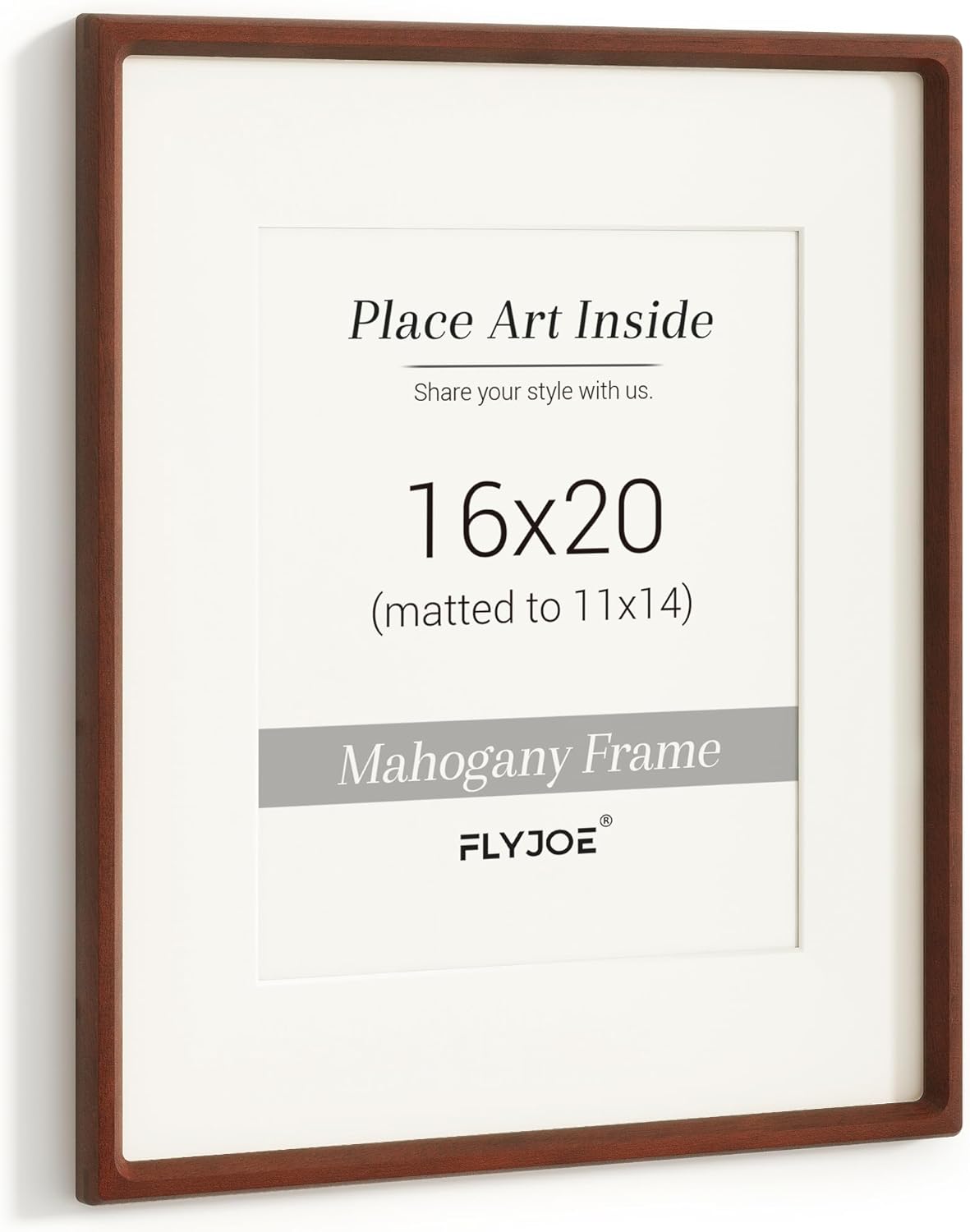 16 x 20 Picture Frame in USA-Sourced Mahogany Wood Design