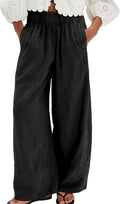 Linen Pants for Women Cotton Baggy Boho Palazzo Pants - All-Season