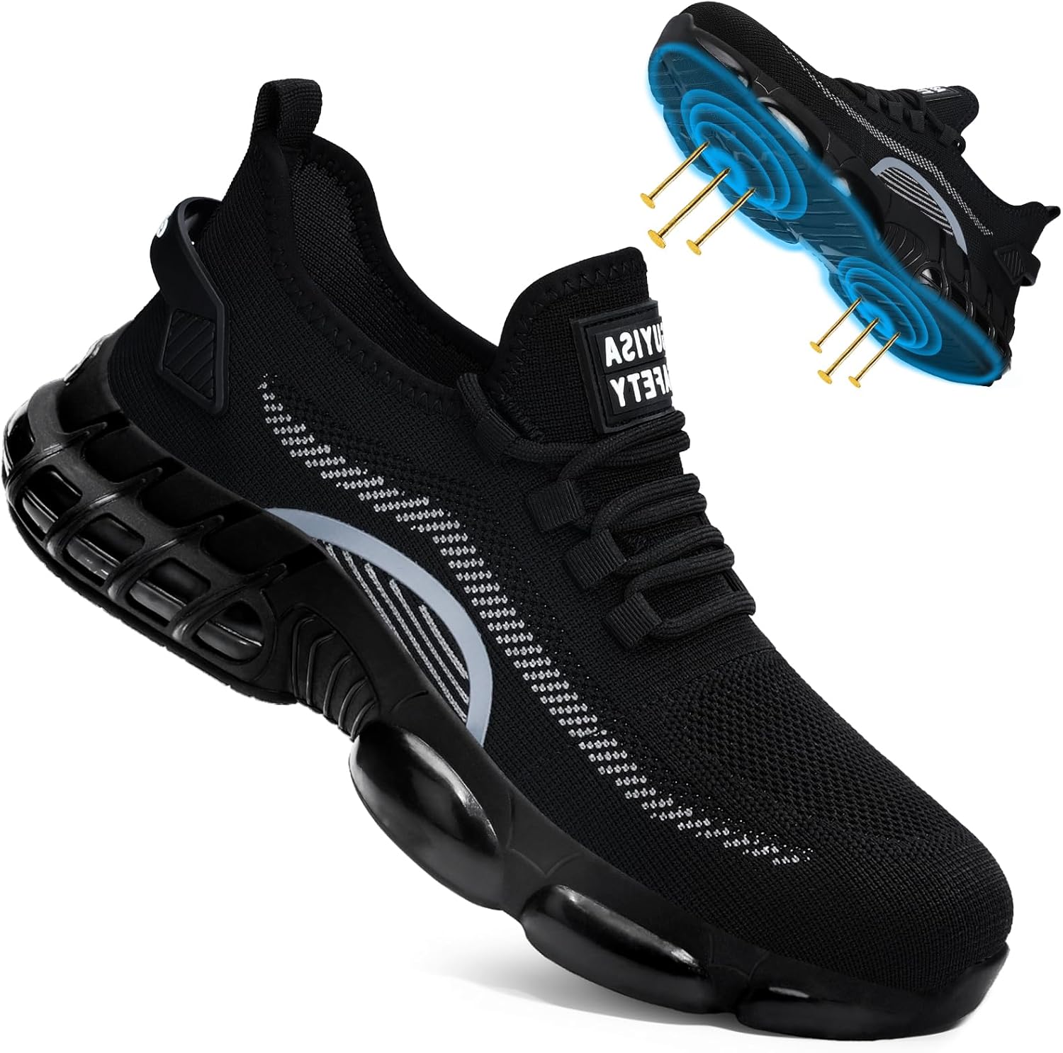 Steel Toe Shoes for Men Lightweight Work Sneakers for Safety