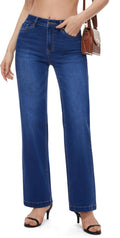 FLYING BANANA High Waisted Wide Leg Baggy Stretch Denim (Style QMDZ)
