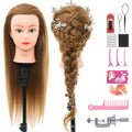 28in 80% Real Hair Mannequin Head for Braiding and Cutting - Styling