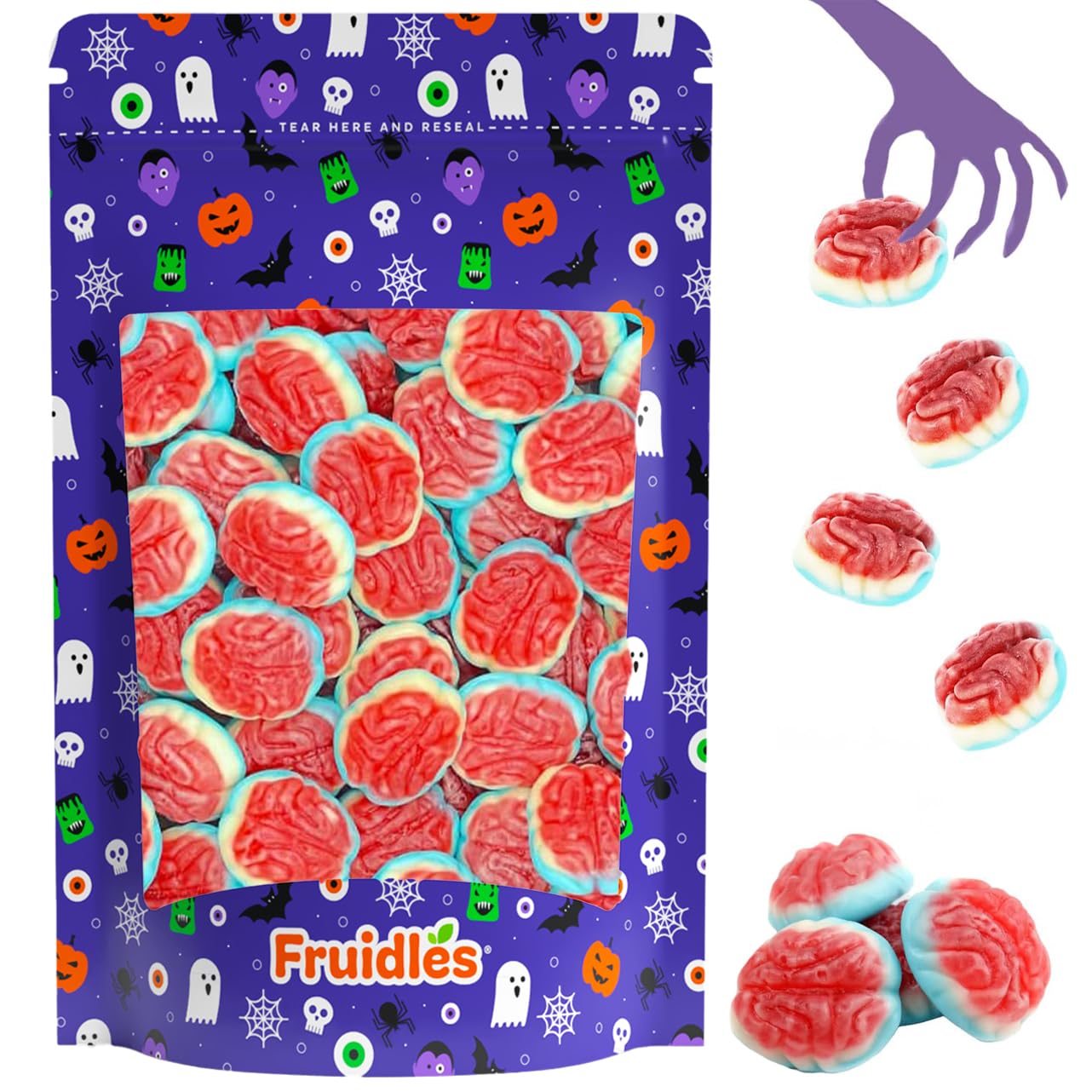 Halloween Gummy Brains Candy for Spooky Parties and Treats