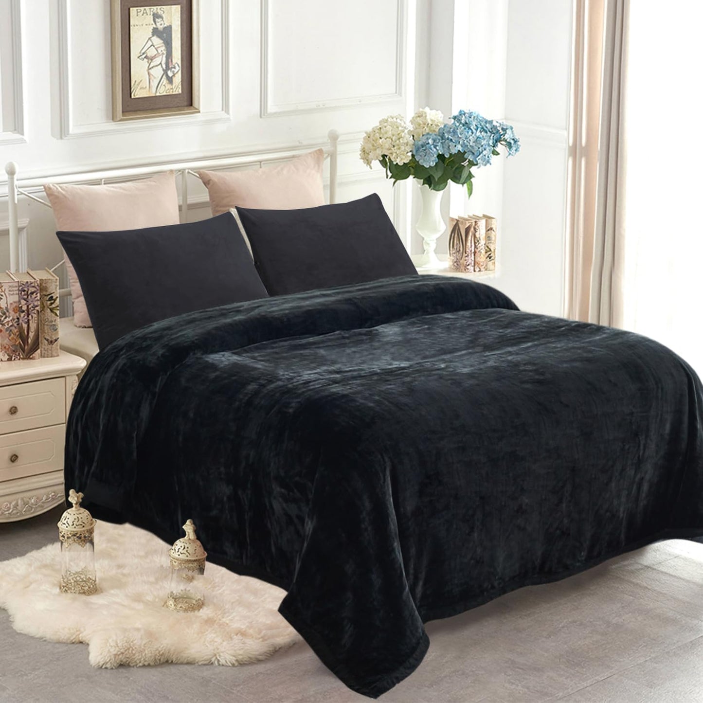 JYK Fleece Plush Blanket - Soft, Warm & Cozy Korean Style