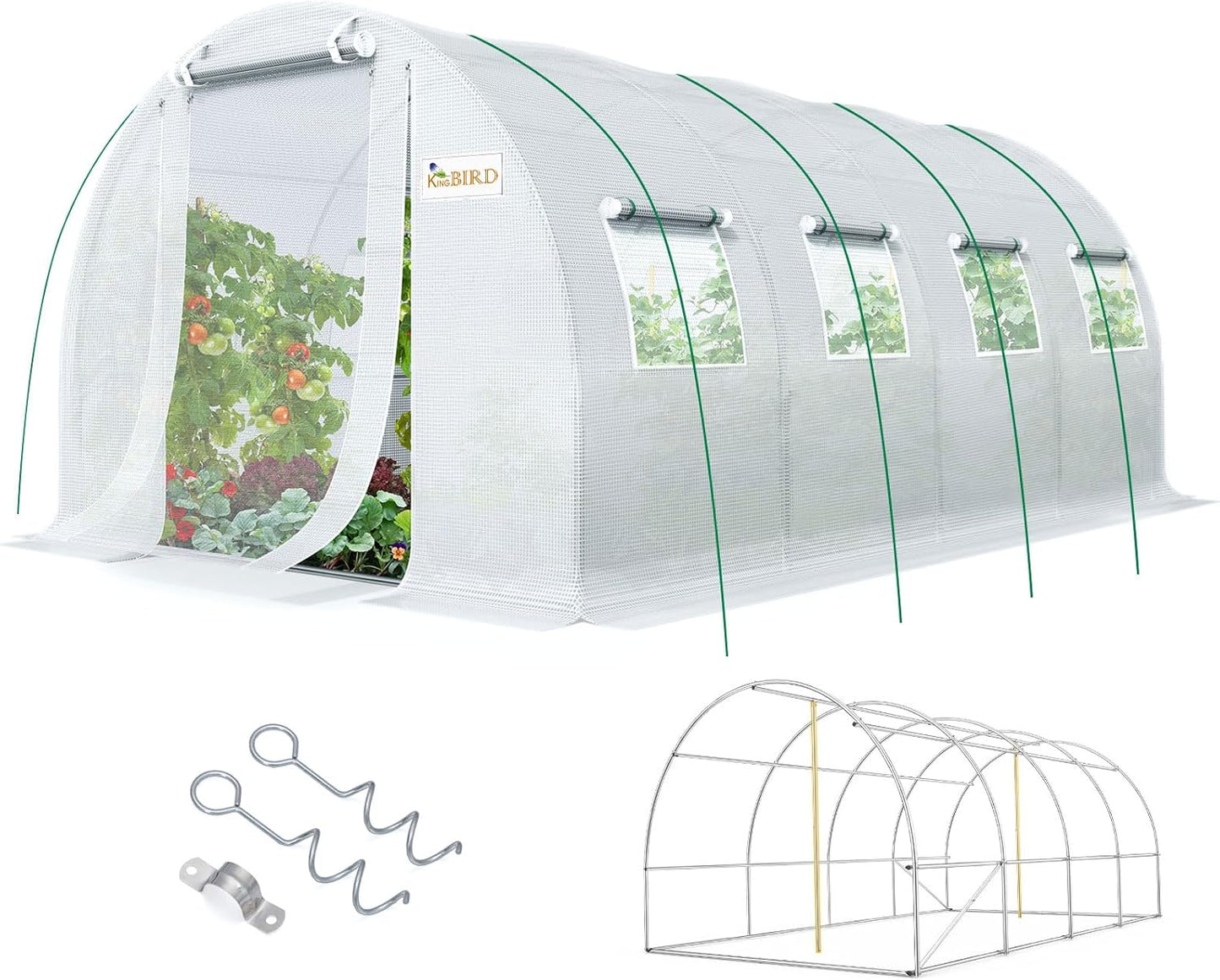 KING BIRD Premium Greenhouse for Outdoors - Large Walk-in Design