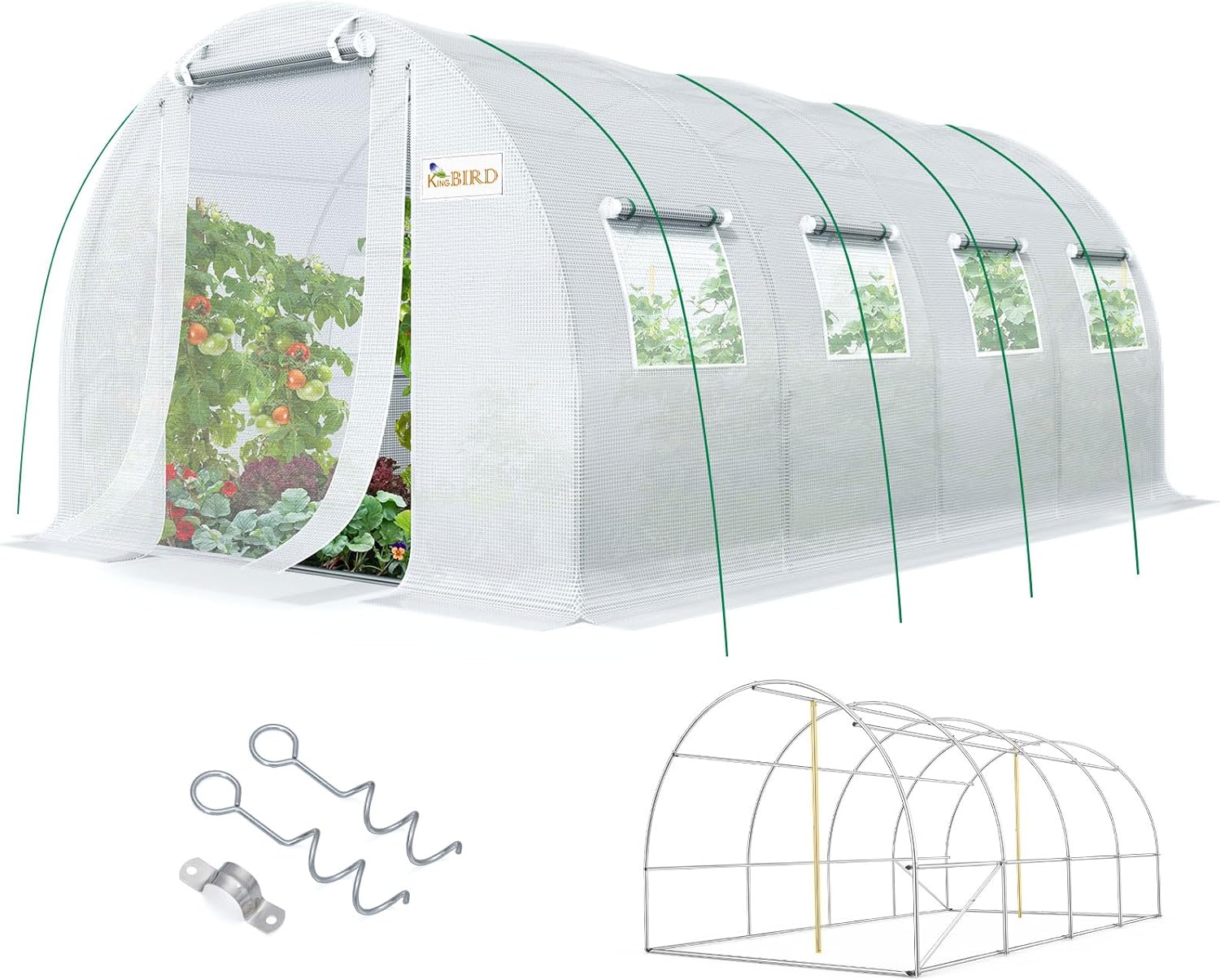 KING BIRD Premium Greenhouse for Outdoors - Large Walk-in Design