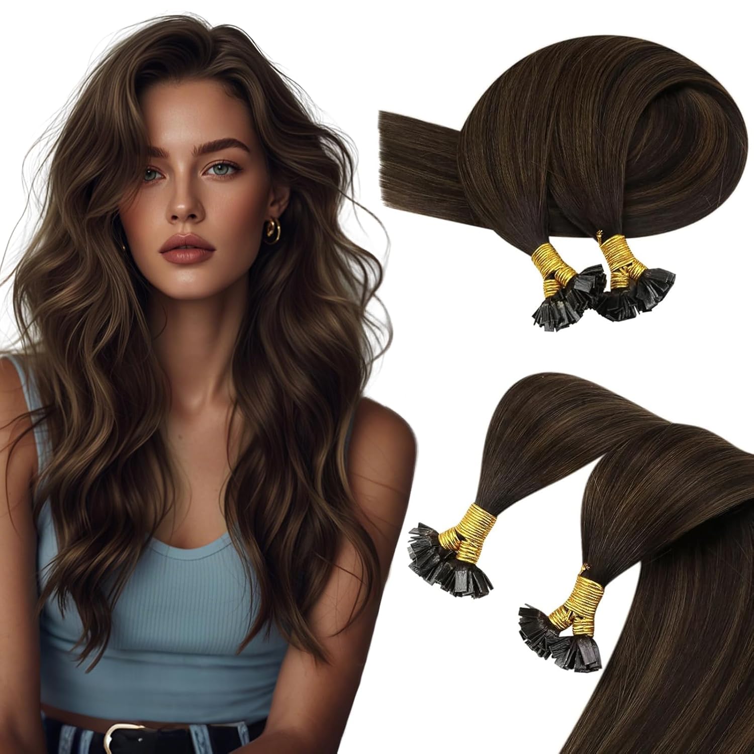 Sunny Hair Flat Tip Keratin Hair Extensions for Stunning Looks