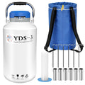 3L Liquid Nitrogen Dewar - Compact LN2 Container for Labs
