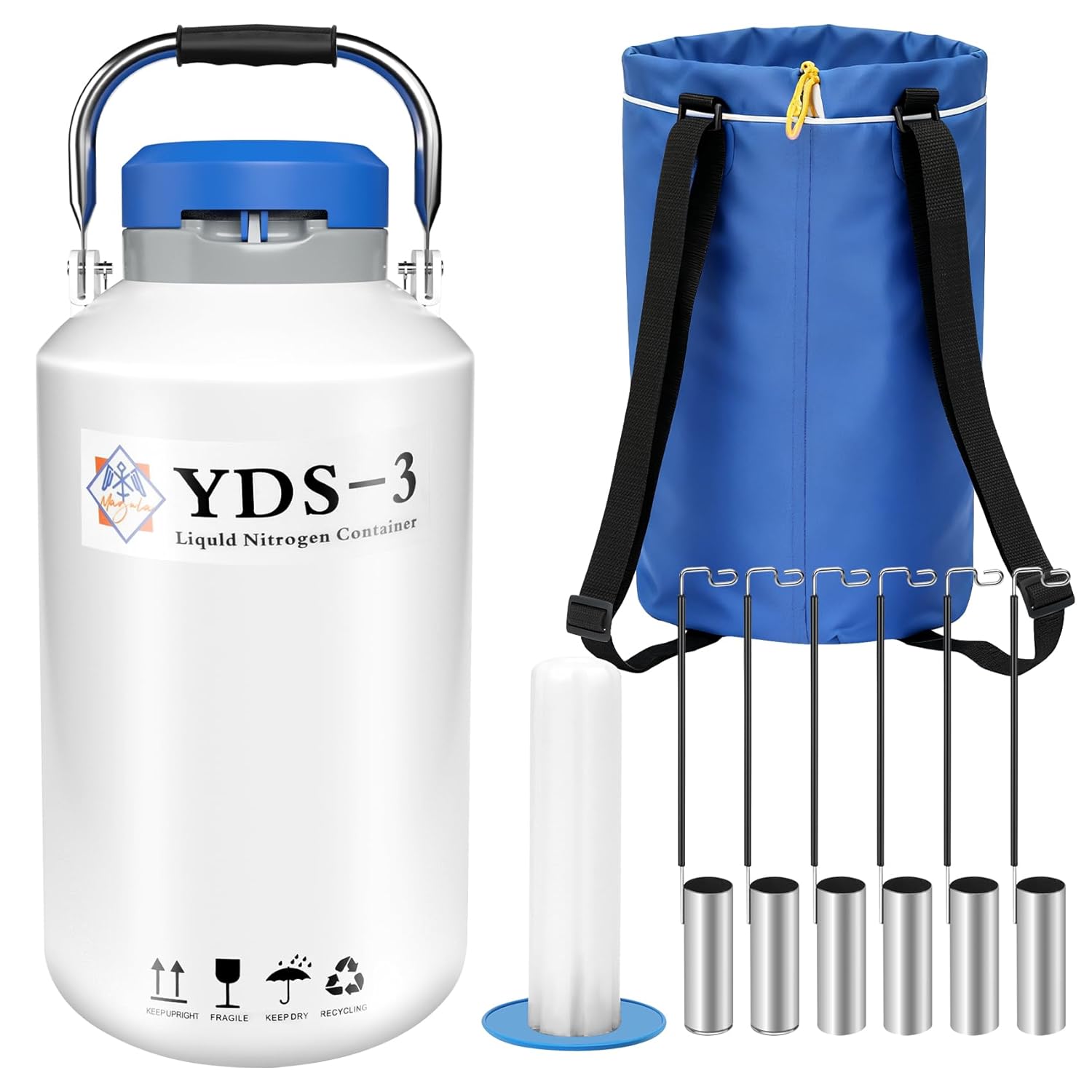 Magula 3L Liquid Nitrogen Dewar for Safe Storage and Use