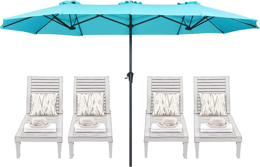 13FT Outdoor Umbrella for Patio - Large Double Sided Shade