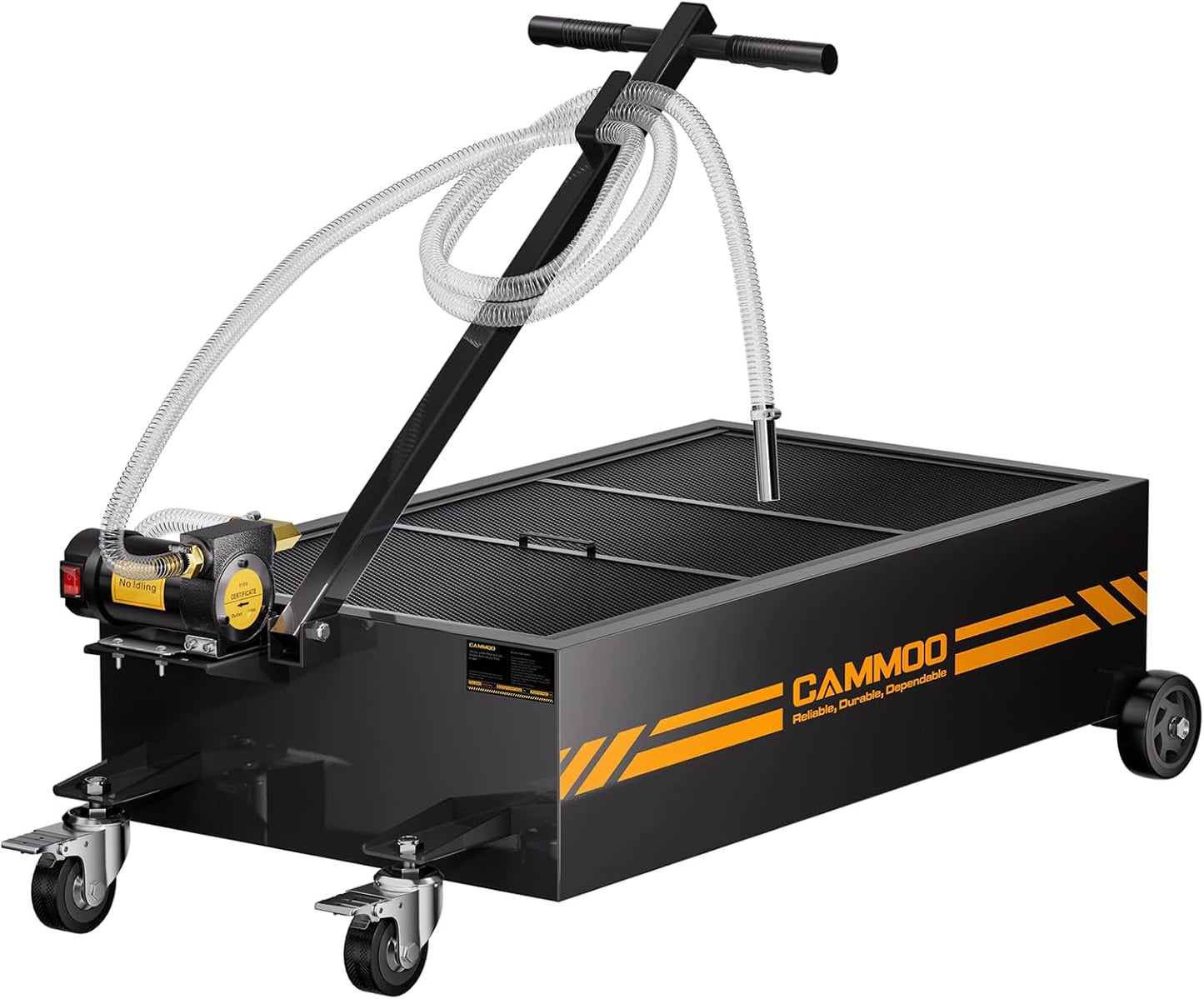 25 Gal Electric Oil Drain Pan with High-Flow Pump for Trucks