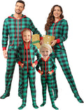 Family Christmas Onesie Jumpsuit for Adults - Hooded Zipper Footed PJs