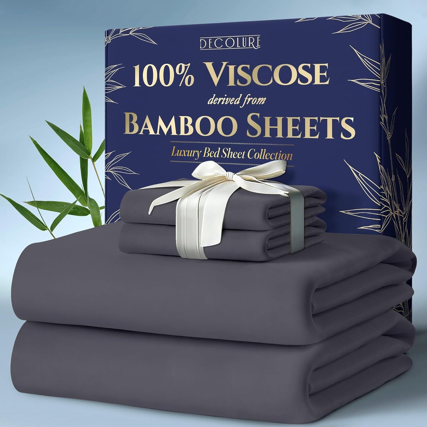 Viscose Derived from Bamboo Queen Sheets Set for Ultimate Comfort
