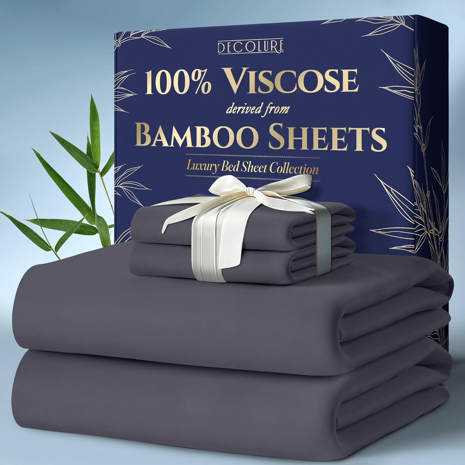 Viscose Derived from Bamboo Queen Sheets Set for Ultimate Comfort